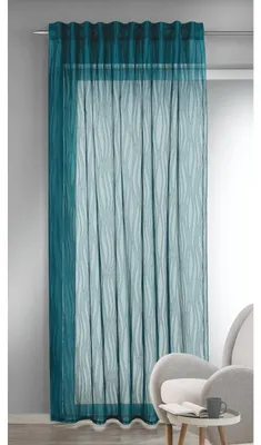 Produktbild von Fertigschal verdeckte Schlaufen „Mola“  Farbe: Blau Größe (HxB): 245x140cm