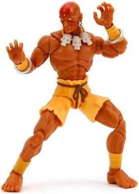 Immagine prodotto di Personaggio JADA TOYS Dhalsim, snodabile, 15 cm, con accessori intercambiabili, Ultra Street Fighter II