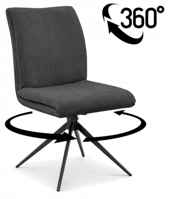 Zdjęcie produktu dla Stylowe krzesło kuchni jadalni salon szenil KO222 Camila obrotowe c.szary
