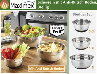 Produktbild von Schüssel mit Anti Rutsch Boden 3tlg.