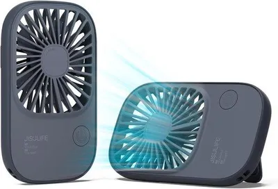 Obrázek produktu pro Mini ruční ventilátor 2000 mAh – přenosný modrý ventilátor – 3 rychlosti – USB-C