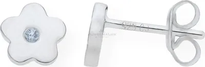 Produktbild von JuwelmaLux Ohrstecker Silber 925 Blume mit Zirkonia hellblau JL20-06-0574