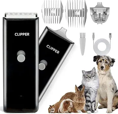 Immagine prodotto di Tosatrice a batteria per animali, nera, 2 lame, per cani, gatti e conigli