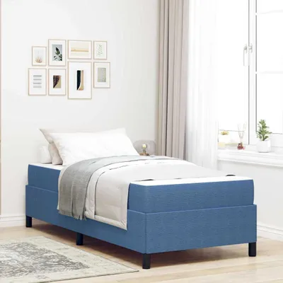 Obrázek produktu pro Maison Exclusive – rám postele s matrací, modrý, 90 x 200 cm, látka