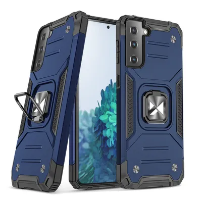 Zdjęcie produktu dla Wozinsky Ring Armor pancerne hybrydowe etui pokrowiec + magnetyczny uchwyt Samsung Galaxy S22 niebieski