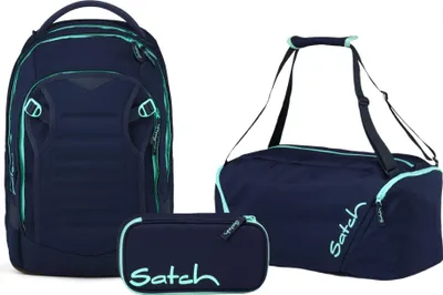 Produktbild von Satch, Schulrucksack-Set MATCH PLUS Ocean Mint 3-teilig, ab. 5. Klasse