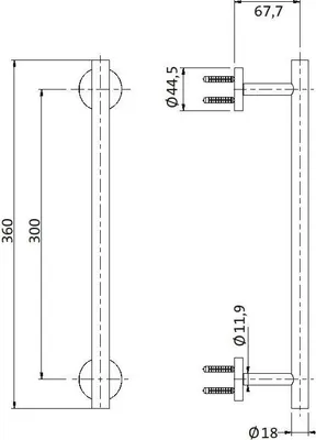 Immagine prodotto di Herzbach 17.817000.1.09 DESIGN iX maniglia per vasca da bagno rotonda da 30 cm