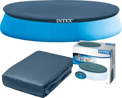 Obrázek produktu pro Intex 28020, Bazénový kryt, Nadzemní bazén, Kulatý, Modrá, PVC, Polyetylen, 2,44 m