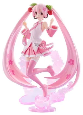 Image de Statue en PVC Hatsune Miku Banpresto Evolve Sakura Miku, 23 cm