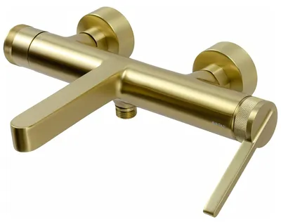 Produktbild von Avapax | Wandbadewannenarmatur - Gebürstetes Gold - Messing - Ergonomischer Hebel - Wechselventil