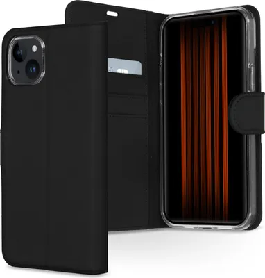 Image de Accezz Wallet Softcase Bookcase pour l'Apple iPhone 15 Plus - Noir