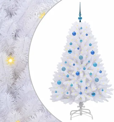 Immagine prodotto di vidaXL Albero di Natale artificiale pieghevole bianco 150 cm PVC e acciaio