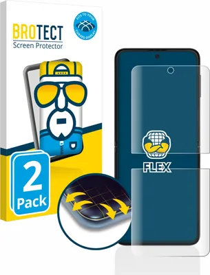 Produktbild von 2x BROTECT Fullscreen Schutzfolie für Samsung Galaxy Z Flip 3 5G Displayschutz Folie Fullcover Klar Transparent