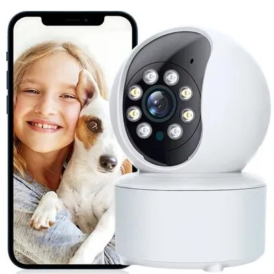 Immagine prodotto di Telecamera di sicurezza wireless per interni, con rilevamento del movimento e visione notturna, telecamera IP 1080P