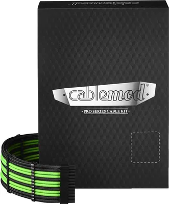 Produktbild von Cablemod CM-PCSR-FKIT-NKKLG-R, Schwarz, Grün, 260 mm, 180 mm, 65 mm, 1,1 kg, Box