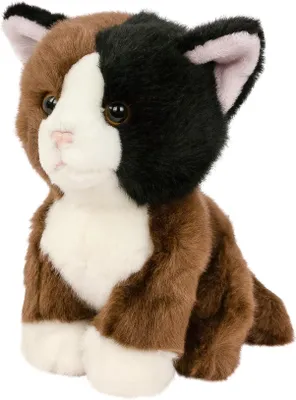 Produktbild von Kuscheltier Katze dunkelbraun/schwarz/weiß 18 cm
