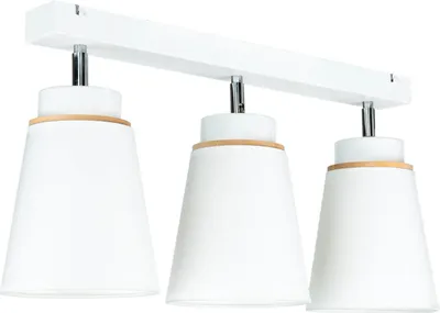Immagine prodotto di Faretto da soffitto a 3 luci bianco L: 56,5 cm E27 tessuto Plafoniera soggiorno Corridoio