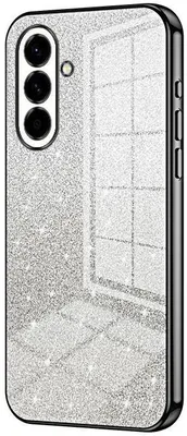 Produktbild von Glitzer Hülle für Samsung Galaxy A57 - Phonesta Crystal Sparkle Silikon Back Cover - Schwarz