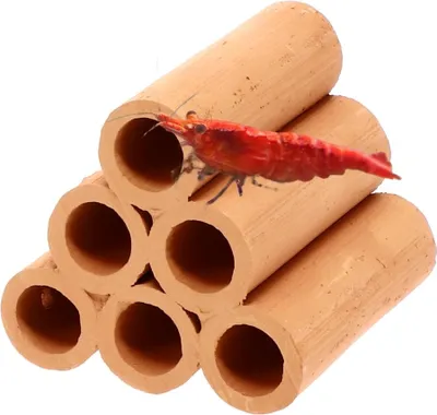Produktbild von Aquariendeko Pyramide 6er Garnelenröhre Aquarium Deko Garnelen Garnelenhöhle Krebshöhle Welsröhre Laichröhre Keramik Ton terracotta