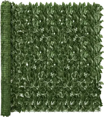 Obrázek produktu pro vidaXL Balkonová zástěna s tmavě zelenými listy 300x150 cm