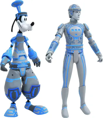 Produktbild von Kingdom Hearts Figuren Set | Actionfiguren von Goofy & Tron | 18 cm