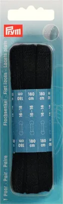 Obrázek produktu pro Ploché tkaničky 8 mm, 180 cm, černé