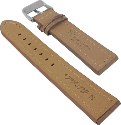 Produktbild von Minott | Uhrenarmband Leder Vintage Look hellbraun mit Naht 30019, Stegbreite:22mm
