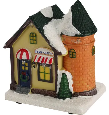 Produktbild von Dekofigur Weihnachtshaus, 10 x 14 cm