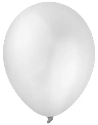Obrázok produktu pre Biele metalické balóny, 23 cm, 100 ks.