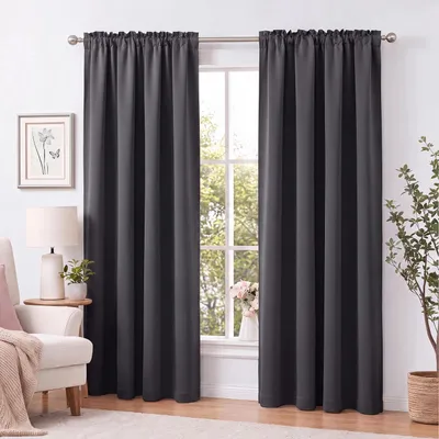 Produktbild von Kräuselband-Vorhang 140x225cm #9009 grau