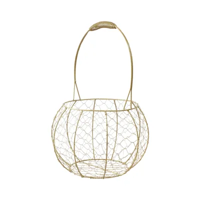 Immagine prodotto di Cestino in metallo, cestino per la ragazza dei fiori, cestino regalo di nozze, cestino di nozze in filo metallico, cestino di nozze