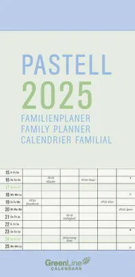 Immagine prodotto di GreenLine Pastel 2025 - Calendario da parete - Calendario familiare - Agenda familiare - 22x45