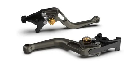 Produktbild von Bremshebel LSL BOW R74R mit ABE kurz für KTM Adventure R 790 ccm Bj. 2019, Farbe Hebel:anthrazit, Farbe Versteller:gold