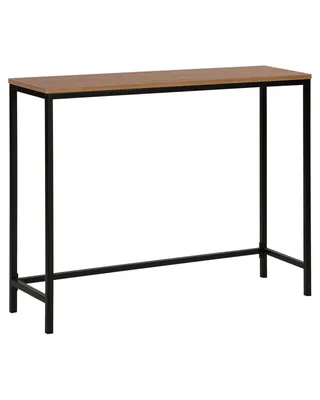 Obrázek produktu pro BELIANI Konzolový stůl hnědý černý 30 x 100 cm MDF stolní kovový rám obdélníkový průmyslový