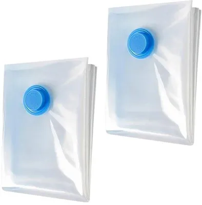Image de Unyqoos® Sacs de conservation sous vide, extra grands, 100 x 130 cm, lot de 2 – Sacs de rangement hermétiques pour couettes, oreillers et vêtements, gain de place