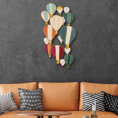 Produktbild von Wallity, Kapadokya- TNL2245, Bunt, Sonstige Wohndekorationen, 105 x 53 cm, 100% Metall (Dicke: 1