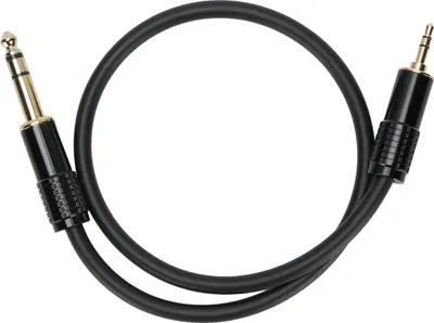 Immagine prodotto di Cavo stereo da 6,35 mm 1/4 di pollice a 3,5 mm 1/8 di pollice, 1,6 piedi, audio bidirezionale per amplificatori per chitarra e laptop