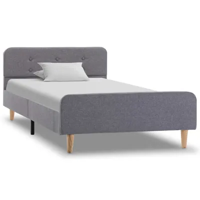 Produktbild von vidaXL Bettgestell Hellgrau Stoff 100x200 cm