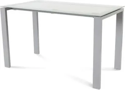 Produktbild von Schreibtisch Total BxTxH 120x60x73cm Gestell grau Platte Glas satiniert.