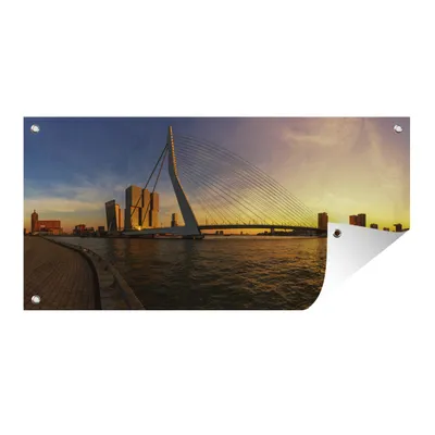 Obrázek produktu pro MuchoWow® Zahradní plakáty - Rotterdam - Západ slunce - Erasmus - 30x60 cm - Zahradní dekorace