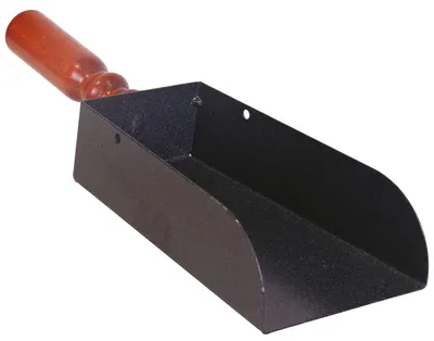 Image de Pelle à cheminée en fer forgé avec manche en bois