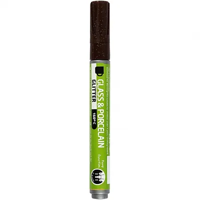 Immagine prodotto di Matita colorata Creotime in vetro e porcellana con glitter marrone