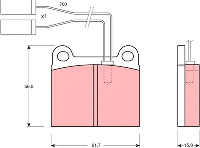 Produktbild von TRW Bremsbeläge Satz Vorne für ALFA ROMEO 75 (162B) GDB362