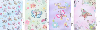 Obrázek produktu pro Památník nelinkovaný se zámkem 13x18 cm Motýl