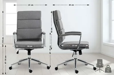 Produktbild von Bürostuhl Cleveland Stoff grau
