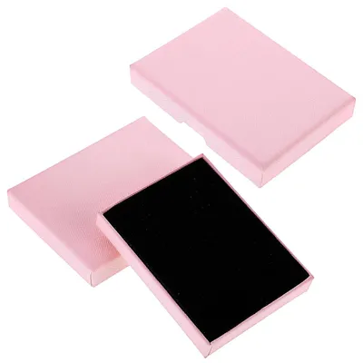 Image de TRANKIELO® - 2 boîtes cadeaux pour bijoux – Petits organisateurs pour bagues, colliers et boucles d'oreilles – Couleur rose