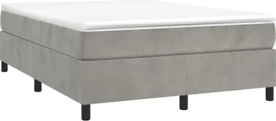 Immagine prodotto di vidaXL Letto a molle con materasso grigio chiaro 140x190 cm in velluto
