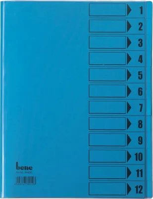 Produktbild von bene Ordnungsmappe 12 Fächer blau