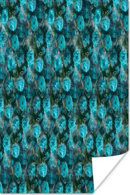 Produktbild von MuchoWow® Poster Blumen - Blau - Rosen 60x90 cm - Wanddekoration