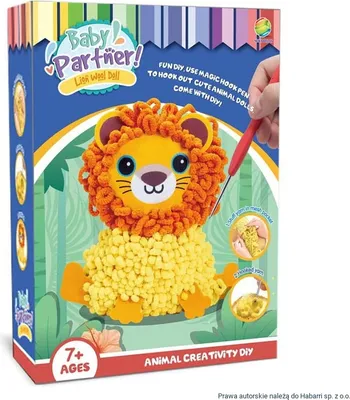 Produktbild von Häkelset Löwenkissen zum Selberhäkeln für Kinder ab 4 Jahren, 24x17 cm